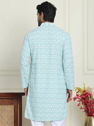 Embroidered and Sequins straight Kurtas for Men