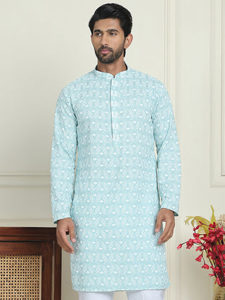 Embroidered and Sequins straight Kurtas for Men