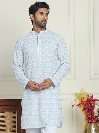 Embroidered and Sequins straight Kurtas for Men
