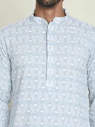 Embroidered and Sequins straight Kurtas for Men