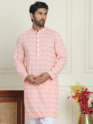 Embroidered and Sequins straight Kurtas for Men