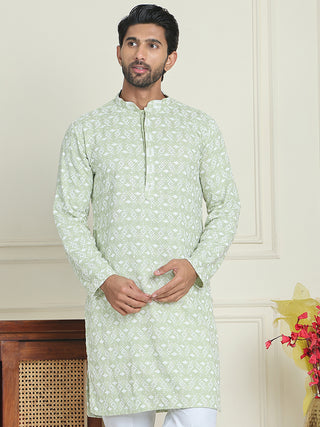 Embroidered and Sequins straight Kurtas for Men