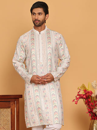 Embroidered and Sequins Kurtas for Men