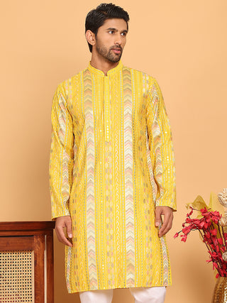 Embroidered and Sequins Kurtas for Men