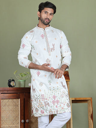 Floral Embroidered and Sequins Kurtas