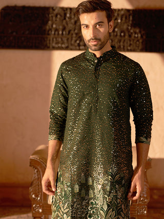 Embroidered and Sequins Silk Blend Kurtas.