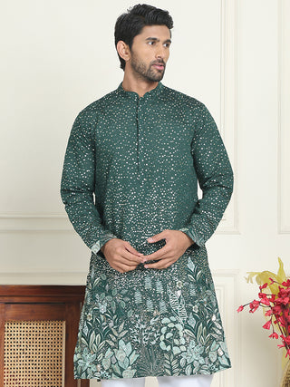 Embroidered and Sequins Silk Blend Kurtas.