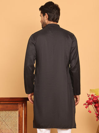 Embroidered Straight Kurtas For Men