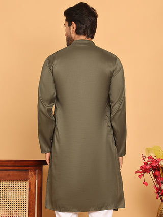 Embroidered Straight Kurtas For Men