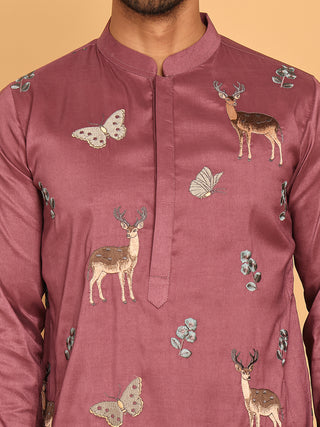 Embroidered Straight Kurtas For Men
