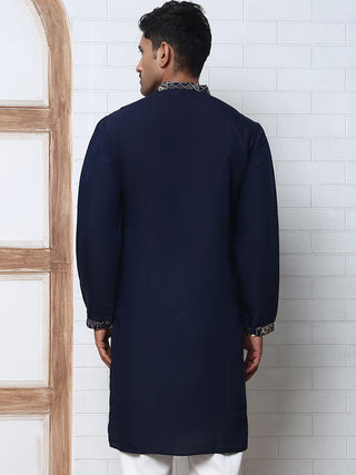 Embroidered Straight Kurta For Men