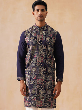 Embroidered Straight Kurta For Men