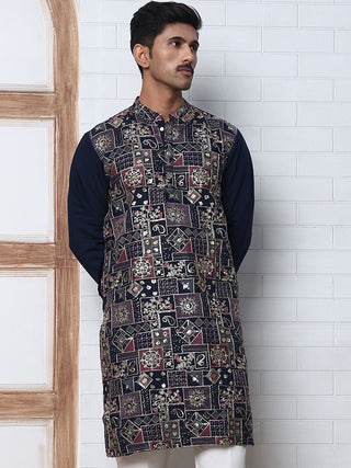 Embroidered Straight Kurta For Men