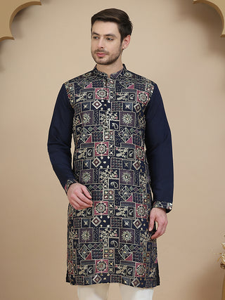 Embroidered Straight Kurtas for Men
