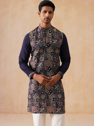 Embroidered Straight Kurta For Men