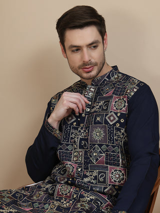 Embroidered Straight Kurtas for Men