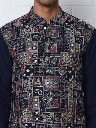Embroidered Straight Kurta For Men