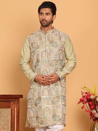Embroidered Straight Kurtas For Men