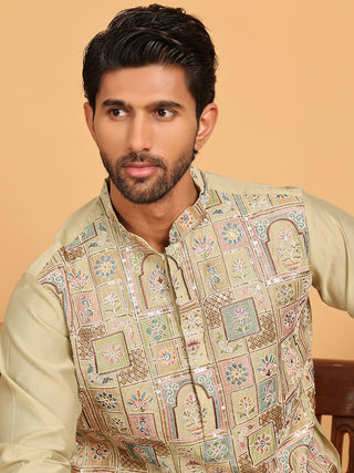 Embroidered Straight Kurtas For Men