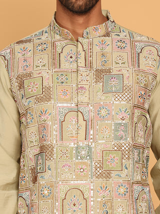 Embroidered Straight Kurtas For Men