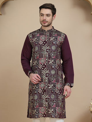 Embroidered Straight Kurtas for Men