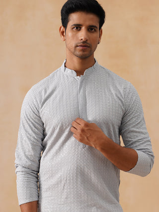 Embroidered & Sequence Kurta for Men