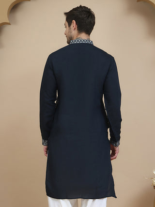 Embroidered Silk Blend Kurtas