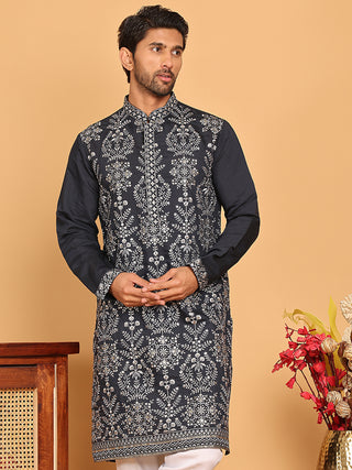 Embroidered Straight Kurtas For Men