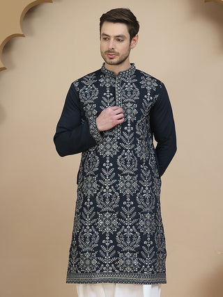 Embroidered Silk Blend Kurtas