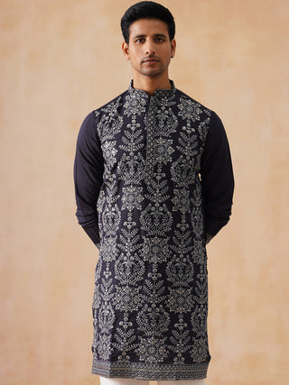 Embroidered Straight Kurta For Men