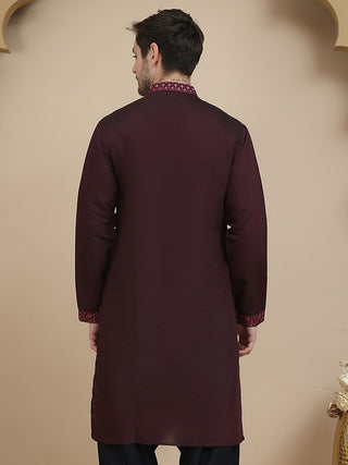 Embroidered Silk Blend Kurtas