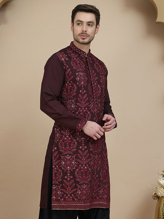 Embroidered Silk Blend Kurtas