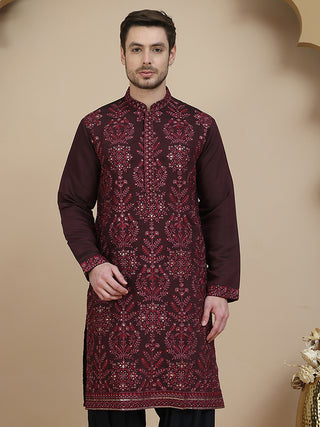 Embroidered Silk Blend Kurtas
