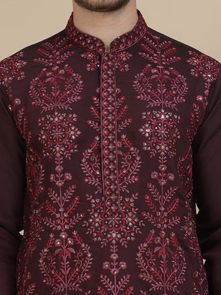 Embroidered Silk Blend Kurtas