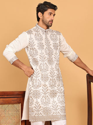 Embroidered Straight Kurtas For Men