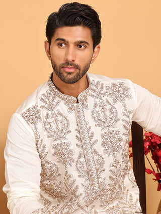 Embroidered Straight Kurtas For Men