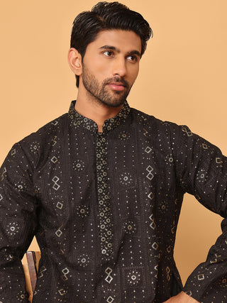 Men's Sequins Embroidered Kurtas.