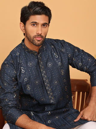 Men's Sequins Embroidered Kurtas.