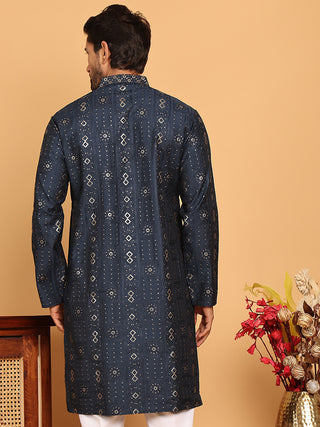 Men's Sequins Embroidered Kurtas.