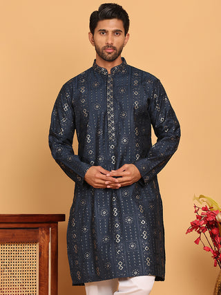 Men's Sequins Embroidered Kurtas.