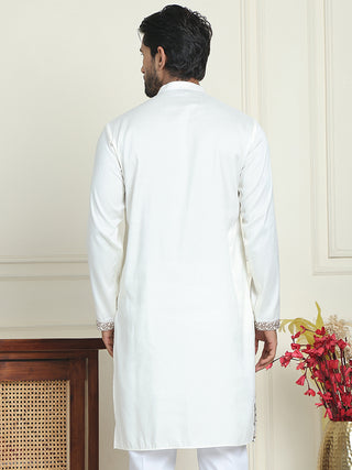 Embroidered Straight Kurtas For Men