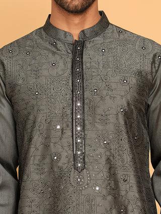 Embroidered & Sequins straight Kurtas