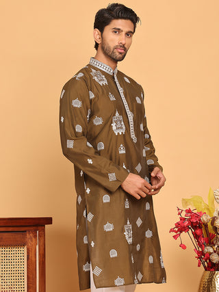 Embroidered Silk Blend Kurtas