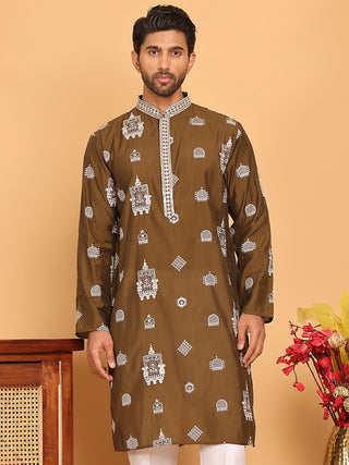 Embroidered Silk Blend Kurtas