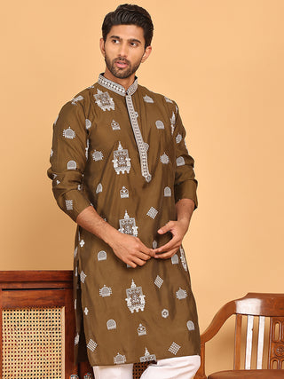 Embroidered Silk Blend Kurtas