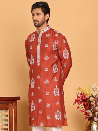 Embroidered Silk Blend Kurtas