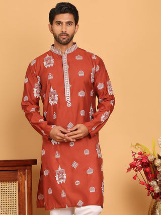 Embroidered Silk Blend Kurtas