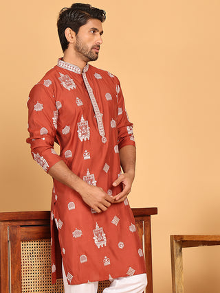 Embroidered Silk Blend Kurtas