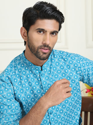 Men's Geometric Printed Kurtas.