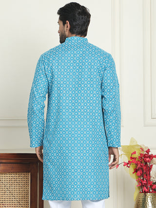 Men's Geometric Printed Kurtas.